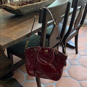 Coach Handbag - Red Patent Leather